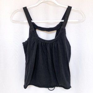 Vintage Reworked Upcycled Black Crop Top Size XS/S